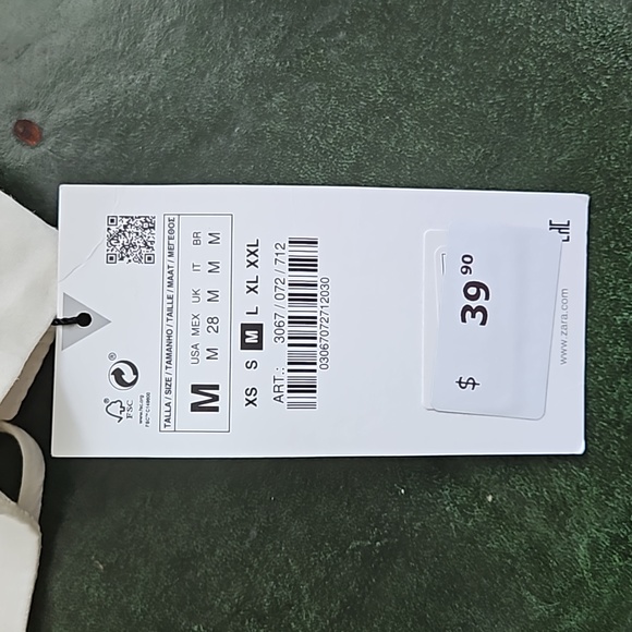 NWT Zara Strapless Cream Tie Up Bustier Crop Top in Medium! - Picture 6 of 7